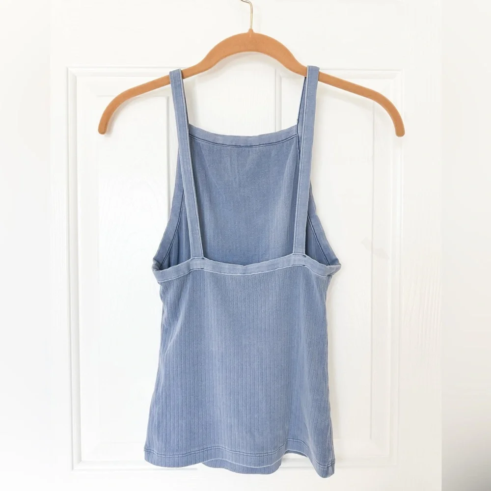 FREE PEOPLE Intimately Blue Ribbed Women’s Tank Top - XSmall